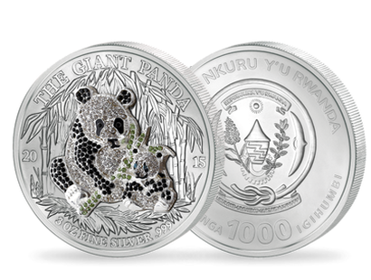 Monnaie de 1000 RWF en argent pur «le Panda» 2016