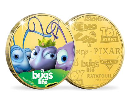 Frappe officielle colorisée & dorée à l'or pur «Disney - Pixar: 1001 pattes»