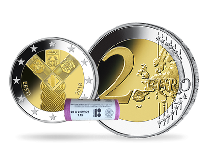 Le rouleau de 25 x 2 Euros «100 ans d'indépendance» Estonie 2018