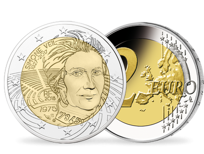 En hommage à Simone Veil ! La monnaie française de 2 Euros 2018