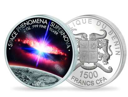 Monnaie 3 onces argent "Phénomènes d'espace - Supernova"