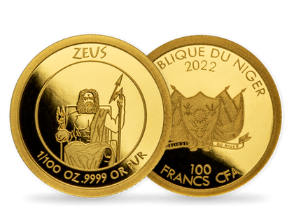 Les Dieux de l'Olympe - la monnaie en or « Zeus » 2022