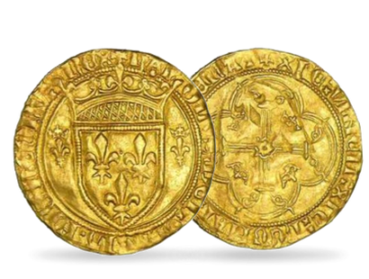 Monnaie ancienne en Or « Ecu d'or à la couronne Charles VII »