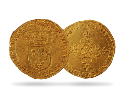Monnaie ancienne en or " Ecu d'or au Soleil Louis XIII"