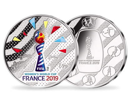 Frappe en argent massif Coupe du Monde féminine de la Fifa, France 2019™ « Emblème »
