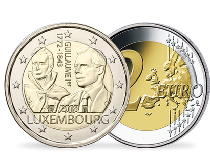 Monnaie de 2 Euros «Grand Duc Guillaume Ier»  Luxembourg 2018 
