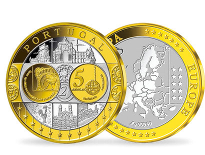 Première frappe en hommage à l'Euro en argent le plus pur: «Portugal»