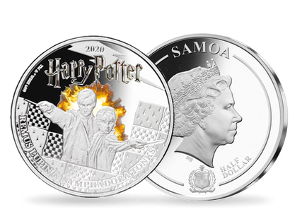 Monnaie officielle argentée et colorisée «Harry Potter - Lupin & Tonks» 2020