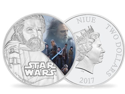 Monnaie de 2 Dollars argent pur Star Wars «Les derniers Jedi» Niue 2017