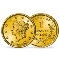 Bild: Monnaie de 1 Dollar en or massif «Liberty Head» Etats-Unis 1849