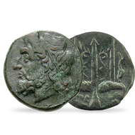 Bild: Monnaie romaine 274-216 av. J.-C. : «Poséidon»   