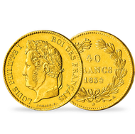 Bild: Monnaie ancienne en or massif «40 Francs Louis-Philippe Tête Laurée»