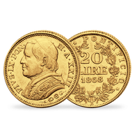 Bild: Monnaie de 20 Lire en or massif «Pie IX - grand buste»