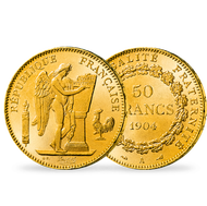 Bild: Monnaie ancienne en or « 50 francs Génie IIIème République » 