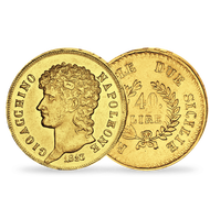Bild: Monnaie ancienne en or massif "40 Lire - Joachim Murat"