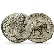 Bild: Monnaie ancienne en argent "Denier de l'empereur Septime Sévère"