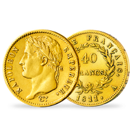 Bild: Monnaie de 40 Francs en or massif «Napoléon Premier Tête Laurée»