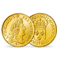 Bild: Monnaie ancienne en or massif "Louis d'Or à l'écu - Louis XIV"