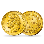 Bild: Monnaie ancienne en Or « 20 Francs Louis Philippe Tête laurée »