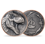 Bild: Spektakuläre Bi-Metall-Münze zu Ehren des Königs der Dinosaurier ''Tyrannosaurus Rex''