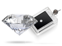 Diamant 0,30 Karat/ Farbe: Hochfeines Weiß (River)/E/ Reinheit: lupenrein/IF/ Schliff: Excellent/ Proportionen: Excellent/ Symmetrie: Excellent/ Fluoreszenz: bis medium/ Expertise: GIA/ Lieferung in verplombter Acrylbox