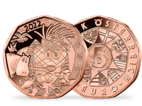 5-Euro-Münze in Kupfer 