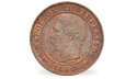 Monnaie ancienne 2 centimes Napoléon III "tête nue"
