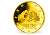 Frappe de 2 Euros dorée Malte «Amour» 2016
