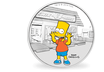 Monnaie en argent colorisé  ''Bart''