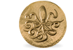 Kleingold-Münze "Oktopus" aus reinstem Gold