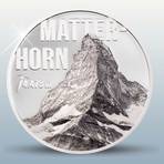 Hoch-Relief-Gedenkmünze "Matterhorn" aus reinem Silber