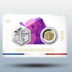La cartelette exclusive des monnaies officielles 10 euros argent et 2 euros BU Semeuse - Le Pugilat