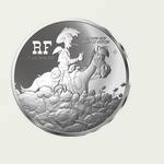 Frankreichs 10-Euro-Silbermünze ''75 Jahre Lucky Luke''