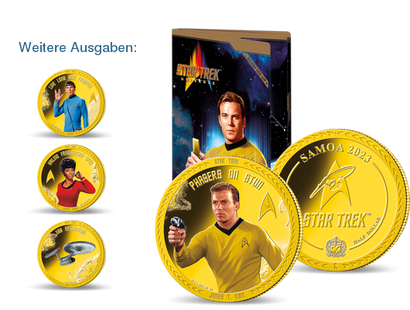 Offizielle Gedenkmünzen zu "Star Trek™ - The Original Series" mit Farbveredelung