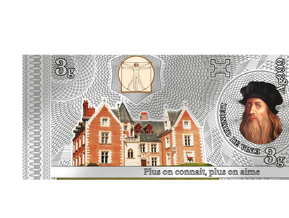 Billet en argent pur «Château du Clos-Lucé»