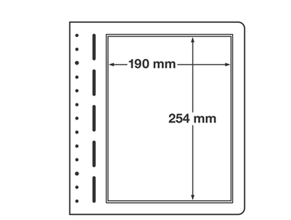 LEUCHTTURM Blankoblatt, 1erEinteilung, 190x254 mm, per 1
