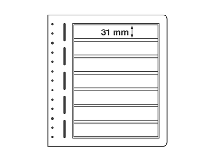 LEUCHTTURM Blankoblatt, 7erEinteilung, 190x31 mm, per 1