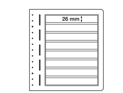 LEUCHTTURM Blankoblatt, 8erEinteilung, 190x26 mm, per 1