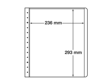 LEUCHTTURM Blankoblatt, 1erEinteilung, 236x293 mm, per 1