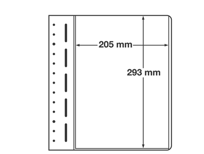 LEUCHTTURM Blankoblatt, 1erEinteilung, 205x293 mm, per 1