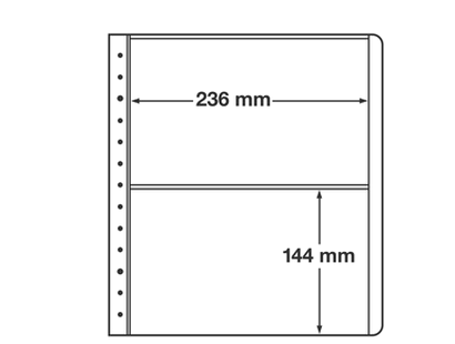 LEUCHTTURM Blankoblatt, 2erEinteilung, 236x144 mm, per 1
