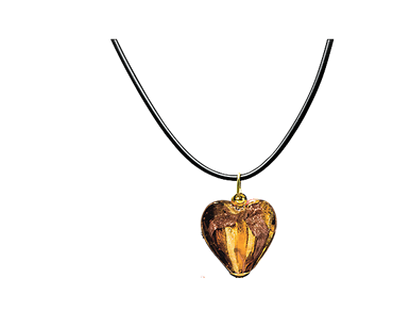 Pendentif petit coeur Murano or