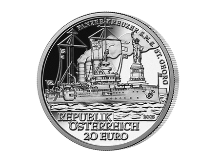 20-Euro-Silbermünze 2005 ''SMS Sankt Georg''