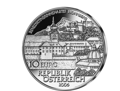 10-Euro-Silbermünze 2006 ''Abtei Nonnberg''