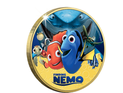 Frappe dorée à l'or pur «Disney Pixar - Le Monde de Nemo»