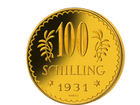 Erste 100-Schilling-Goldmünze der Republik Österreich