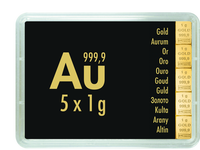 Tafelbarren 5 x 1 g Gold (999,9/1000) 