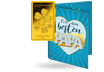 Gold-Geschenkbarren "Kleeblatt" mit Karte "Bester Papa"