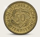 Das Ende der Inflation − 50 Rentenpfennig 1923-24