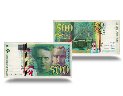 Billet de Banque «500 Francs Pierre et Marie Curie»